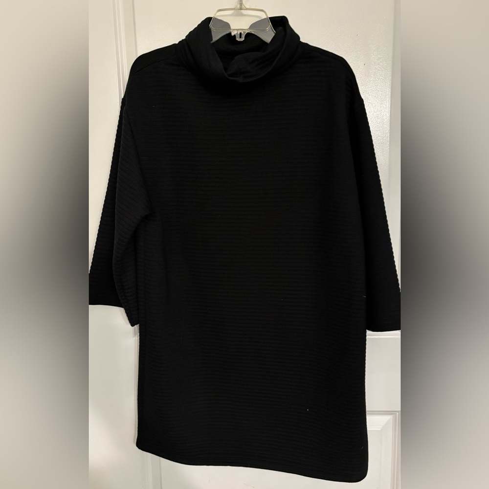 Black Ribbed Knit Sweater